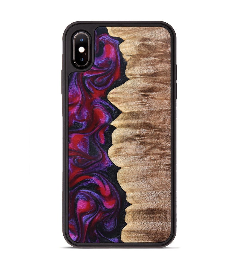iPhone Xs Max Wood Phone Case - Palmer (Red, 822260)