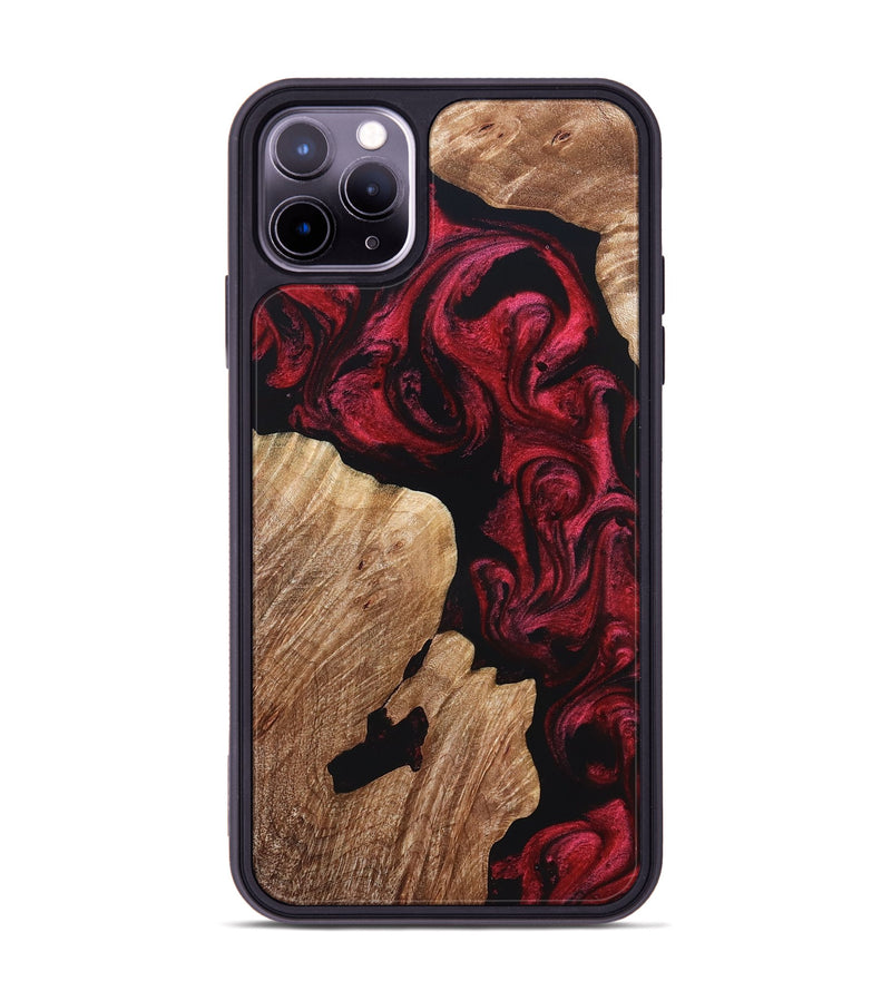 iPhone 11 Pro Max Wood Phone Case - Felton (Red, 822261)