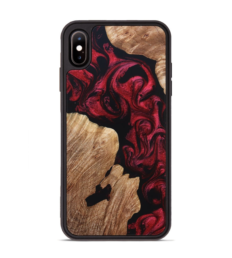 iPhone Xs Max Wood Phone Case - Felton (Red, 822261)