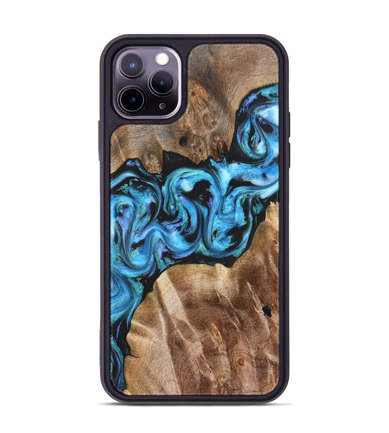 iPhone 11 Pro Max Wood Phone Case - Chester (Blue, 822275)