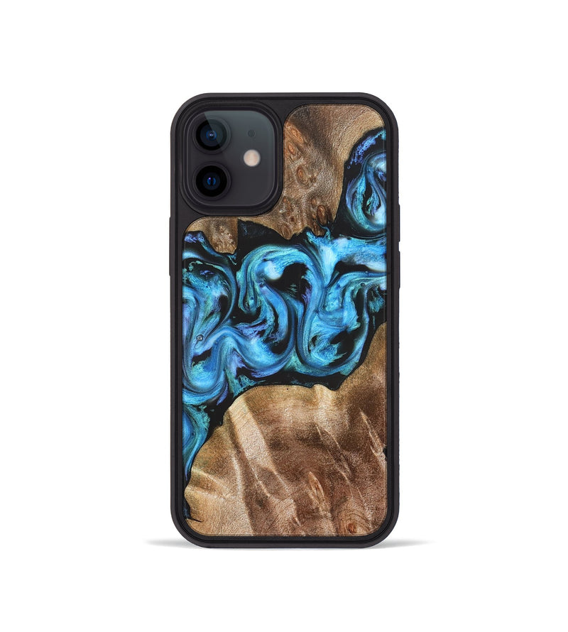 iPhone 12 mini Wood Phone Case - Chester (Blue, 822275)