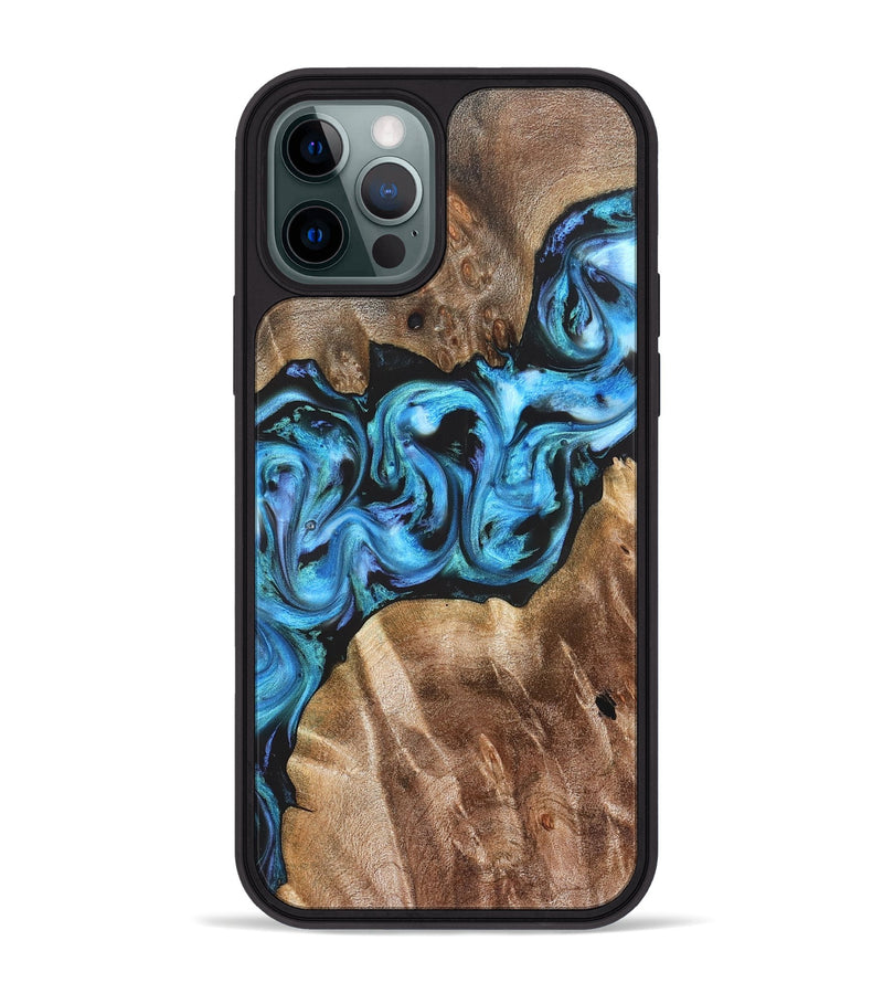 iPhone 12 Pro Max Wood Phone Case - Chester (Blue, 822275)