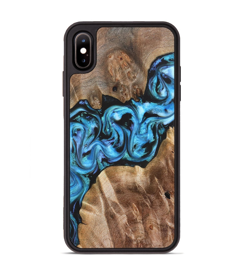 iPhone Xs Max Wood Phone Case - Chester (Blue, 822275)