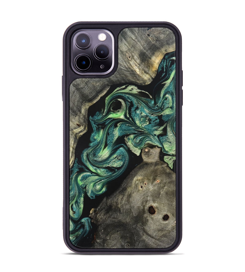 iPhone 11 Pro Max Wood Phone Case - Shelbi (Green, 822276)