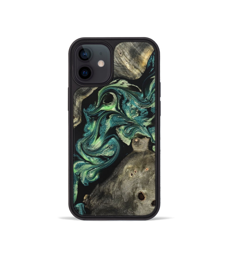 iPhone 12 mini Wood Phone Case - Shelbi (Green, 822276)