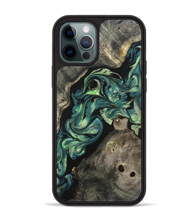 iPhone 12 Pro Max Wood Phone Case - Shelbi (Green, 822276)