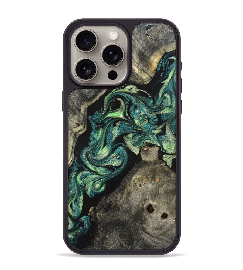 iPhone 15 Pro Max Wood Phone Case - Shelbi (Green, 822276)