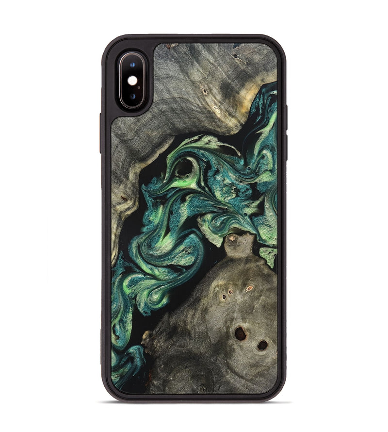 iPhone Xs Max Wood Phone Case - Shelbi (Green, 822276)