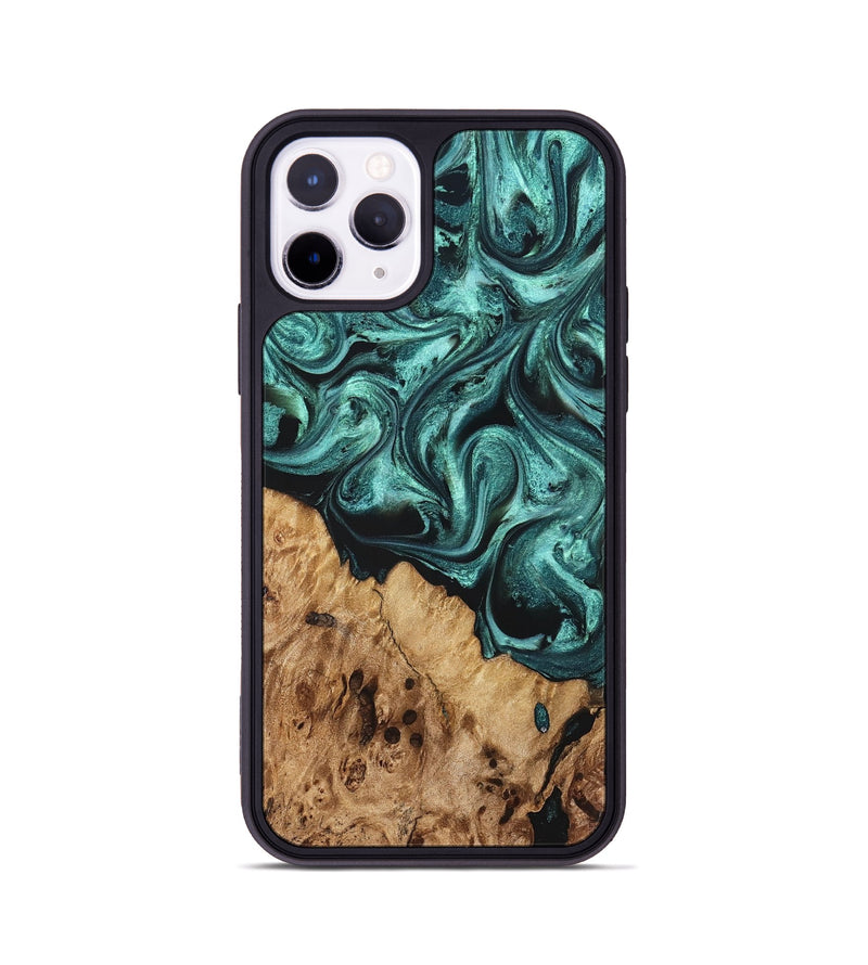 iPhone 11 Pro Wood Phone Case - Danita (Green, 822277)