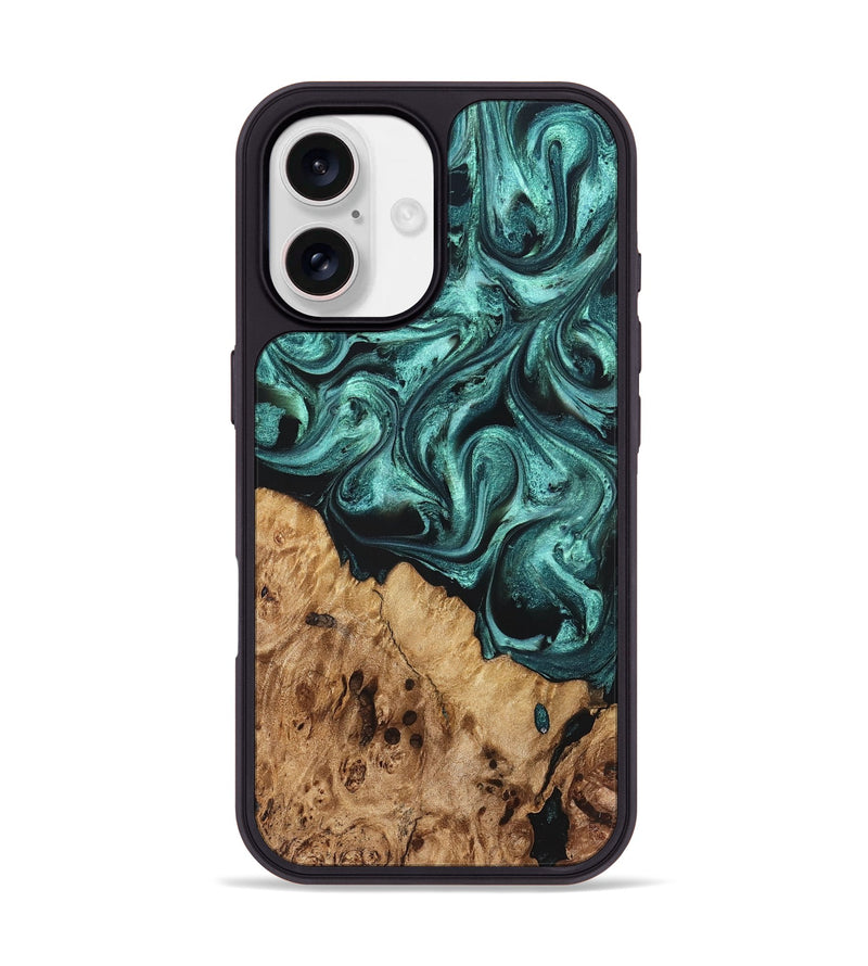 iPhone 17 Wood Phone Case - Danita (Green, 822277)