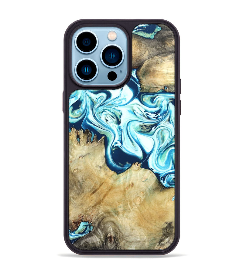 iPhone 14 Pro Max Wood Phone Case - Ned (Blue, 822278)