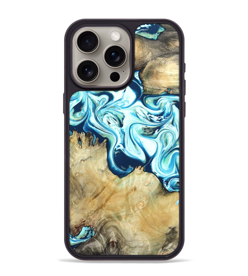 iPhone 15 Pro Max Wood Phone Case - Ned (Blue, 822278)