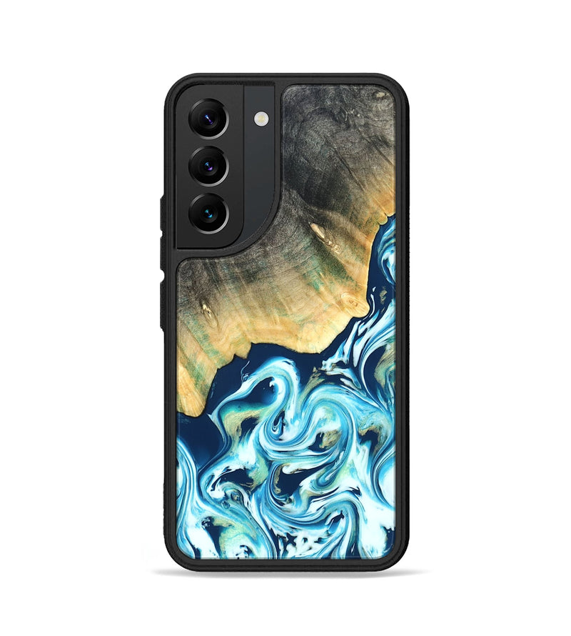 Galaxy S22 Wood Phone Case - Syreeta (Blue, 822279)