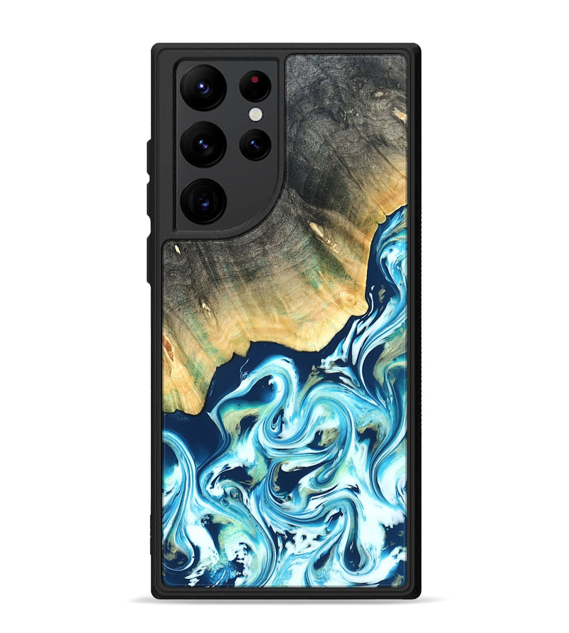 Galaxy S22 Ultra Wood Phone Case - Syreeta (Blue, 822279)