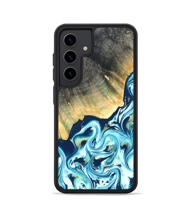 Galaxy S24 Wood Phone Case - Syreeta (Blue, 822279)