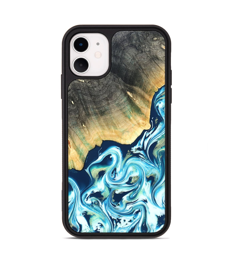 iPhone 11 Wood Phone Case - Syreeta (Blue, 822279)
