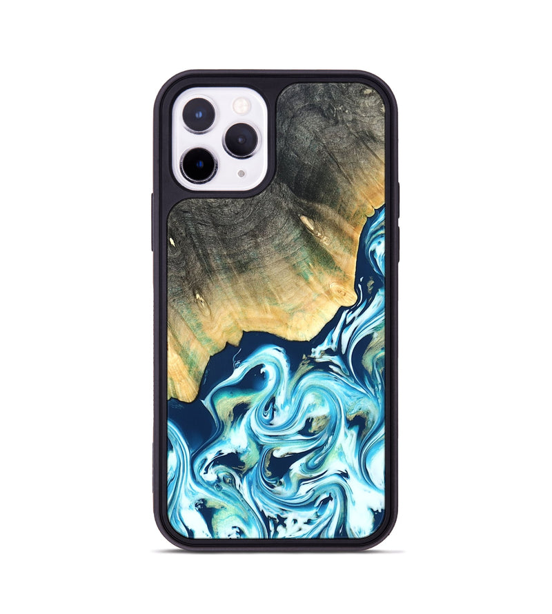 iPhone 11 Pro Wood Phone Case - Syreeta (Blue, 822279)