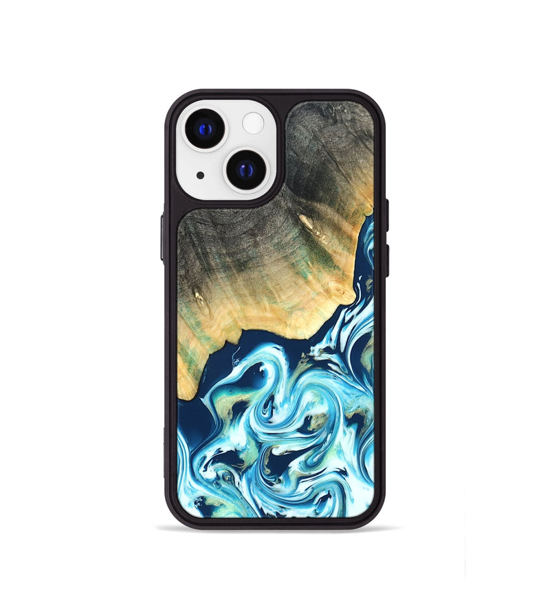 iPhone 13 mini Wood Phone Case - Syreeta (Blue, 822279)