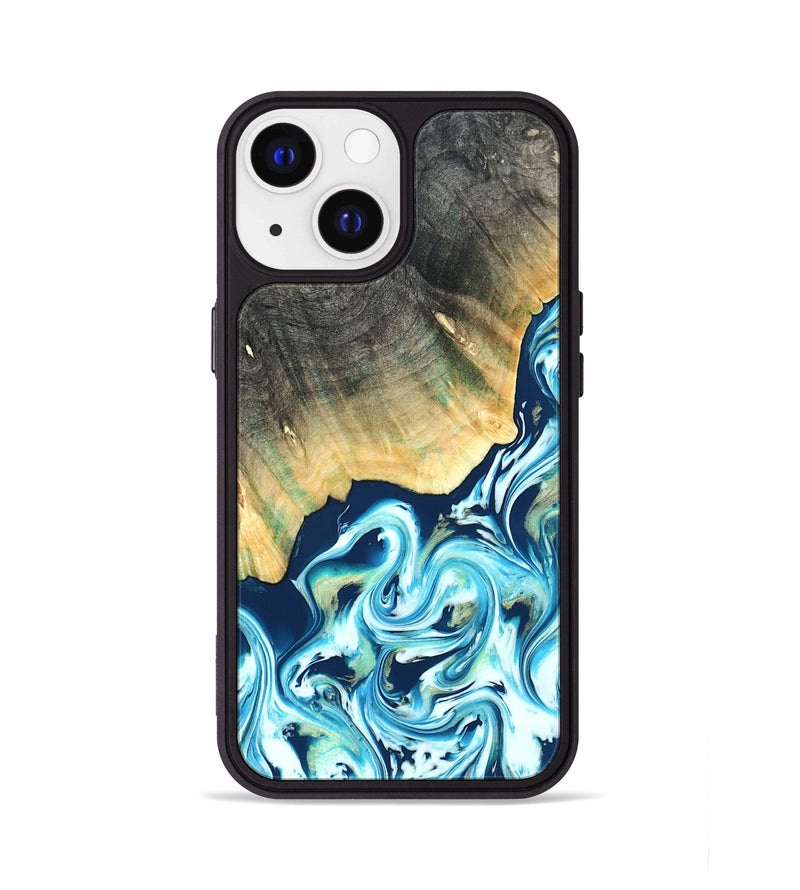 iPhone 13 Wood Phone Case - Syreeta (Blue, 822279)