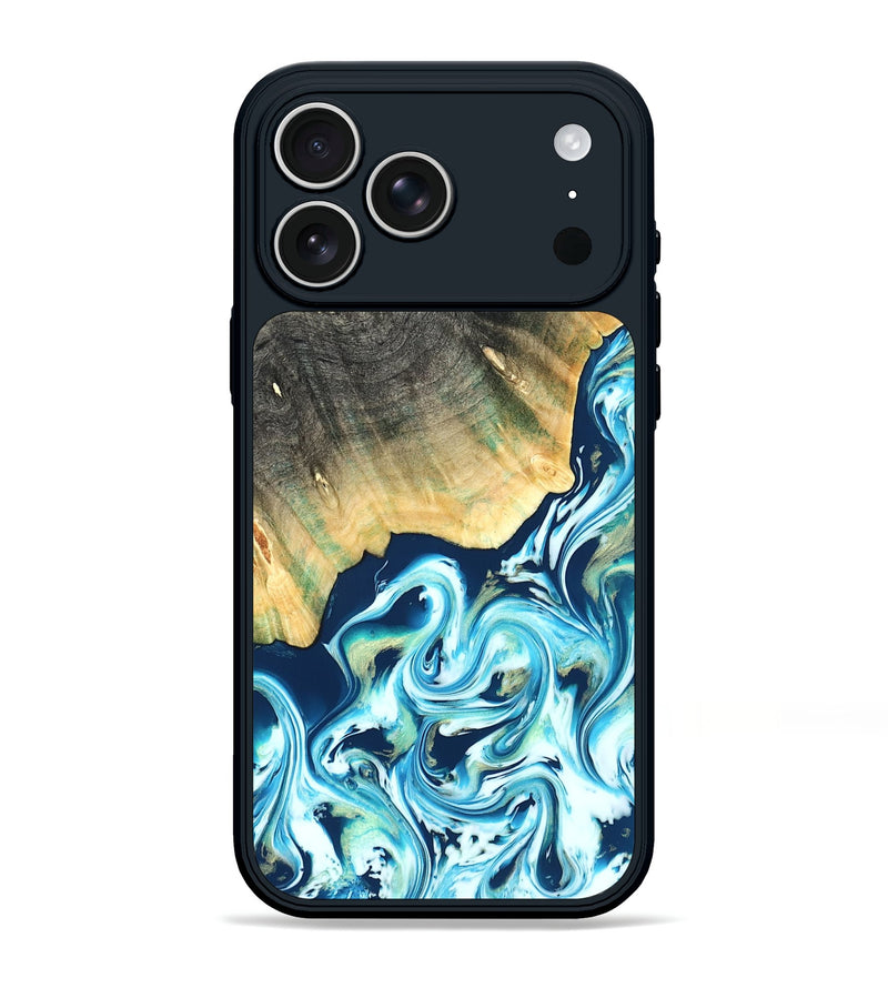 iPhone 17 Pro Max Wood Phone Case - Syreeta (Blue, 822279)