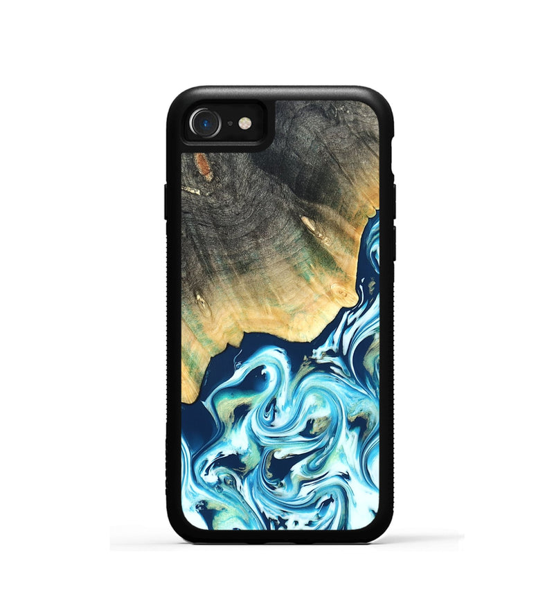 iPhone SE Wood Phone Case - Syreeta (Blue, 822279)