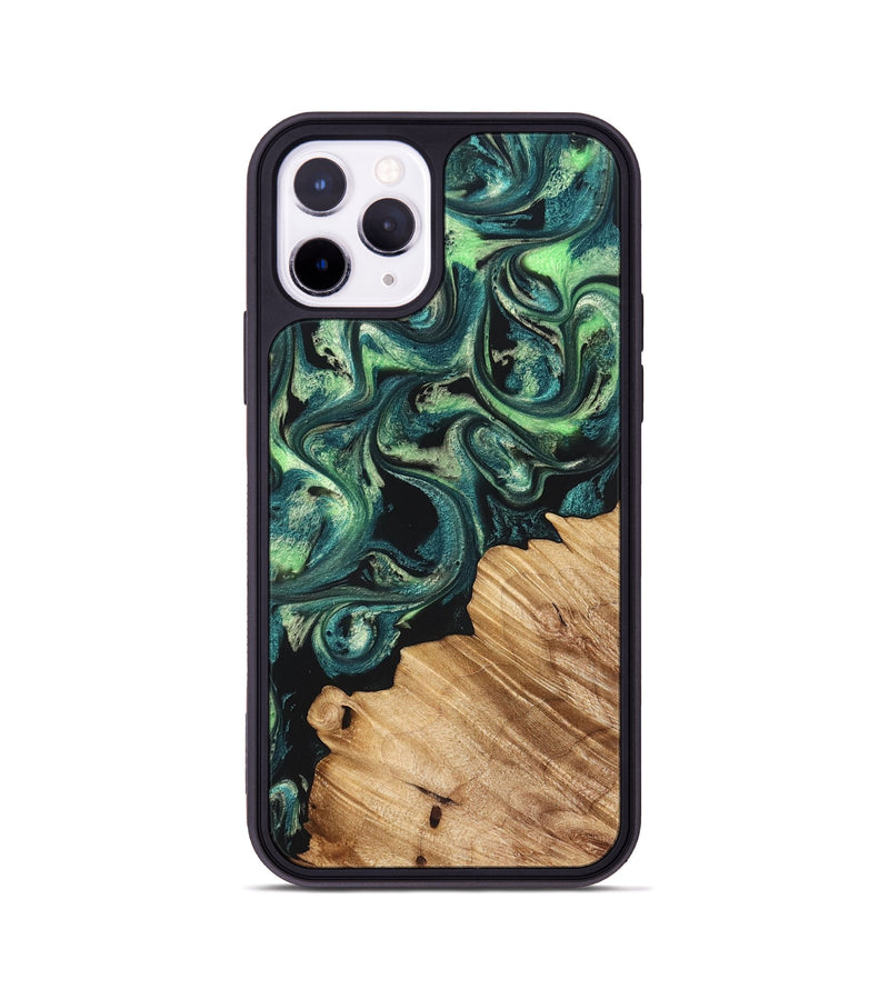 iPhone 11 Pro Wood Phone Case - Mariel (Green, 822280)