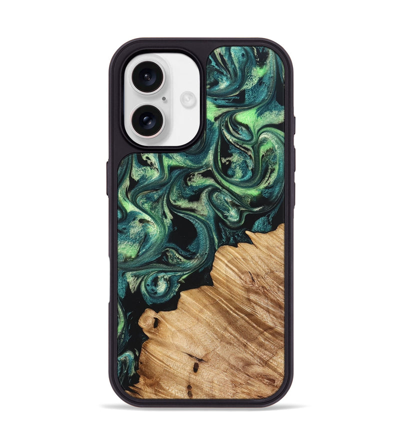 iPhone 17 Wood Phone Case - Mariel (Green, 822280)
