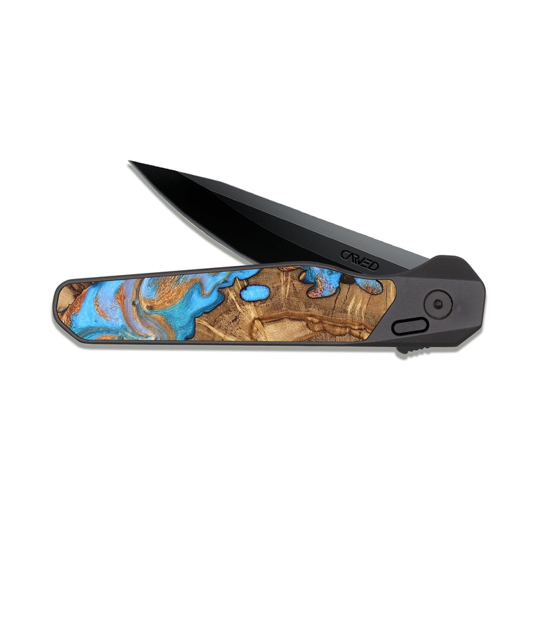 EDC Dark Slate Wood Pocket Knife - Barney (Ancient Olive, 822281)