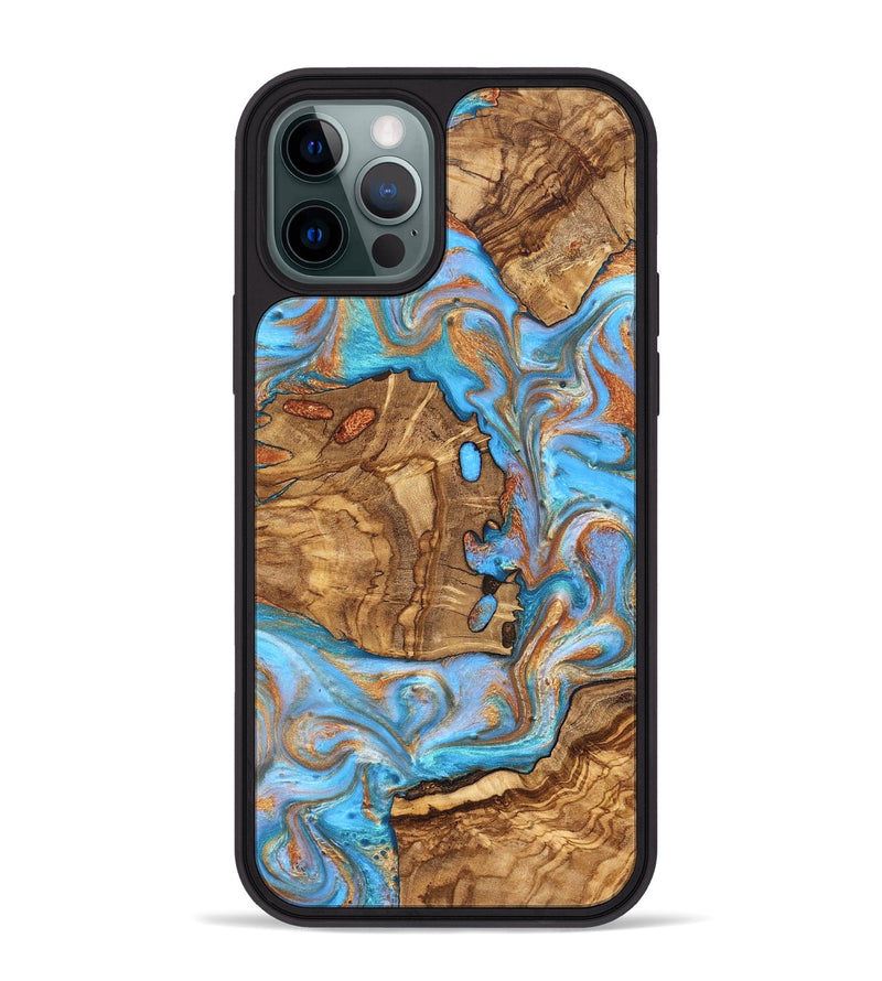 iPhone 12 Pro Max Wood Phone Case - Barney (Ancient Olive, 822281)