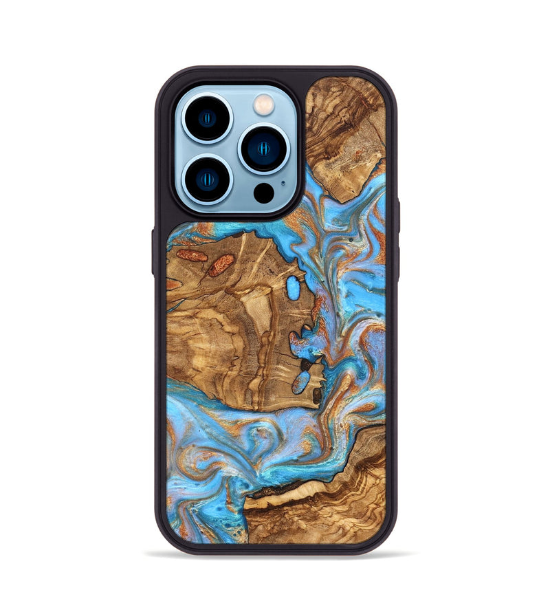 iPhone 14 Pro Wood Phone Case - Barney (Ancient Olive, 822281)