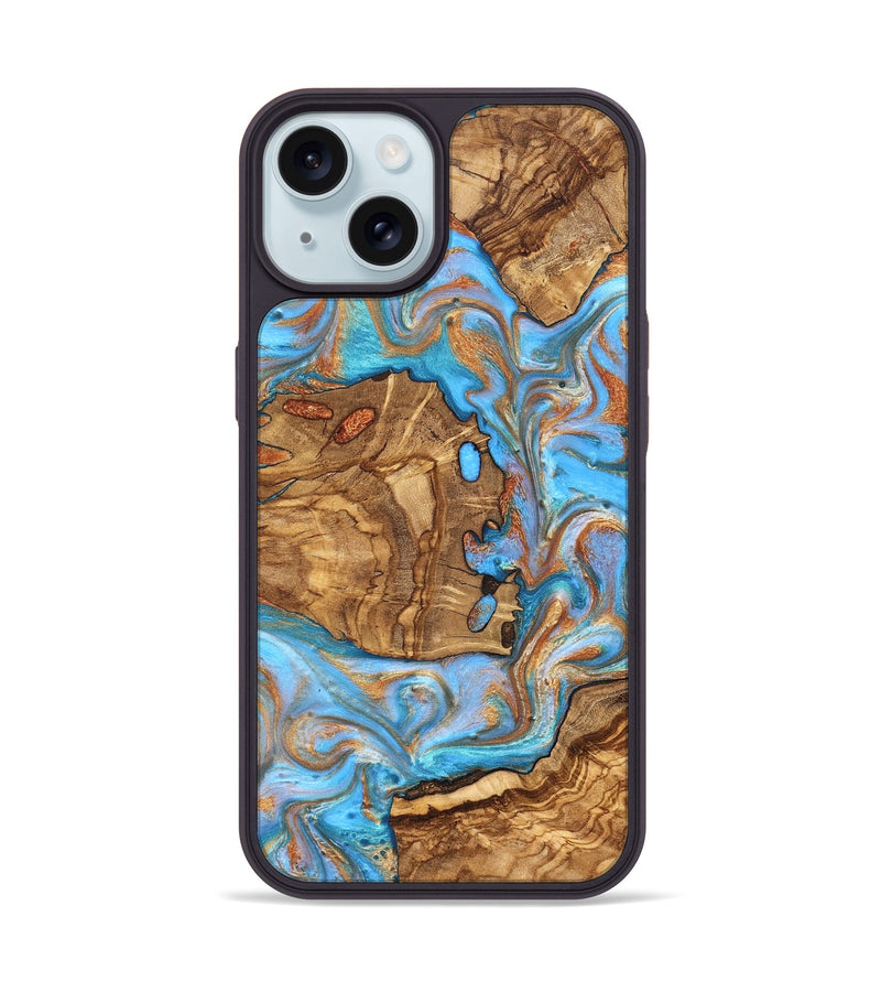 iPhone 15 Wood Phone Case - Barney (Ancient Olive, 822281)
