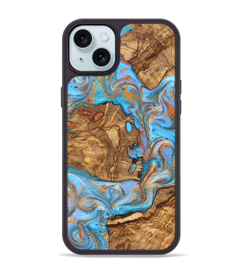 iPhone 15 Plus Wood Phone Case - Barney (Ancient Olive, 822281)