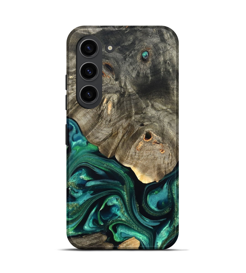 Galaxy S23 Wood Live Edge Phone Case - Marcy (Green, 822296)
