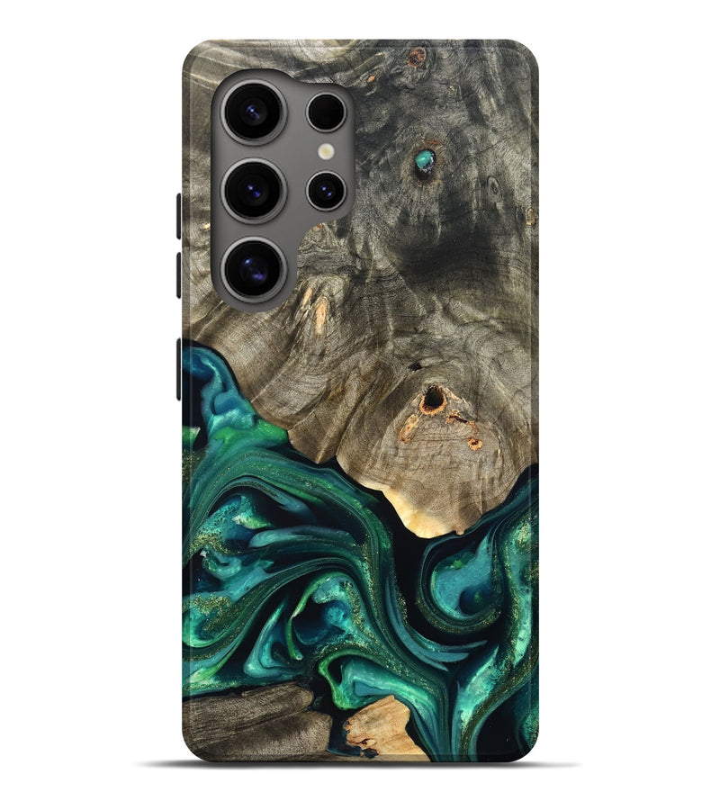 Galaxy S25 Ultra Wood Live Edge Phone Case - Marcy (Green, 822296)