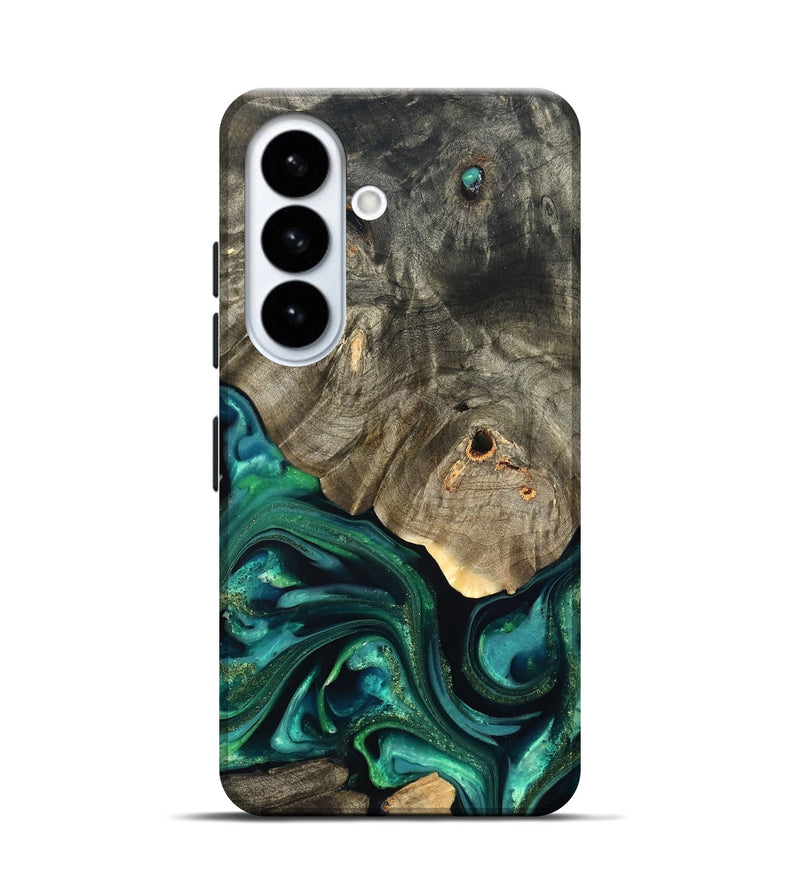 Galaxy S26 Wood Live Edge Phone Case - Marcy (Green, 822296)