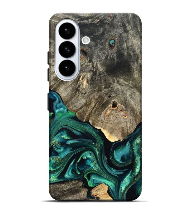 Galaxy S26 Plus Wood Live Edge Phone Case - Marcy (Green, 822296)