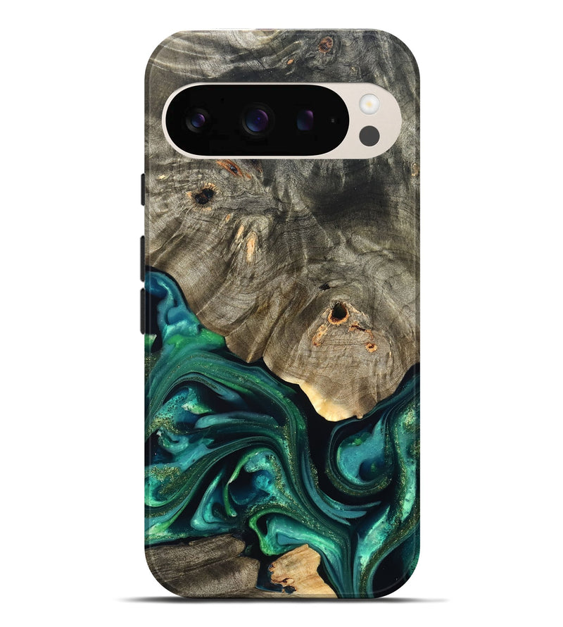 Pixel 10 Pro XL Wood Live Edge Phone Case - Marcy (Green, 822296)