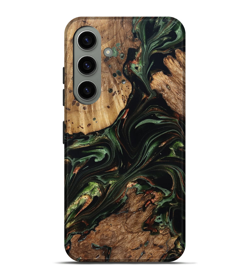 Galaxy S24 Plus Wood Live Edge Phone Case - Benson (Green, 822297)