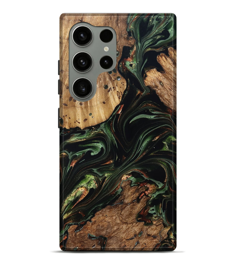 Galaxy S24 Ultra Wood Live Edge Phone Case - Benson (Green, 822297)