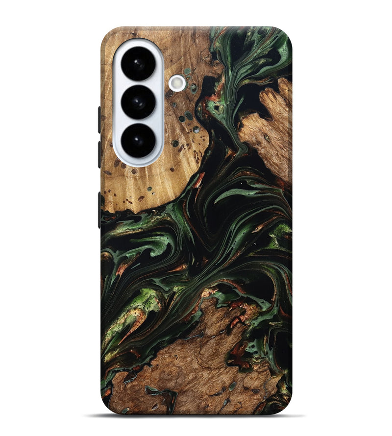 Galaxy S26 Plus Wood Live Edge Phone Case - Benson (Green, 822297)