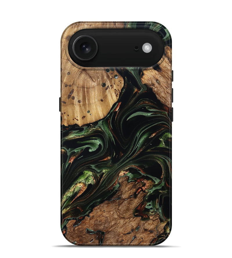 iPhone 17 Air Wood Live Edge Phone Case - Benson (Green, 822297)