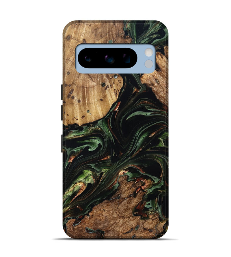 Pixel 8 Pro Wood Live Edge Phone Case - Benson (Green, 822297)