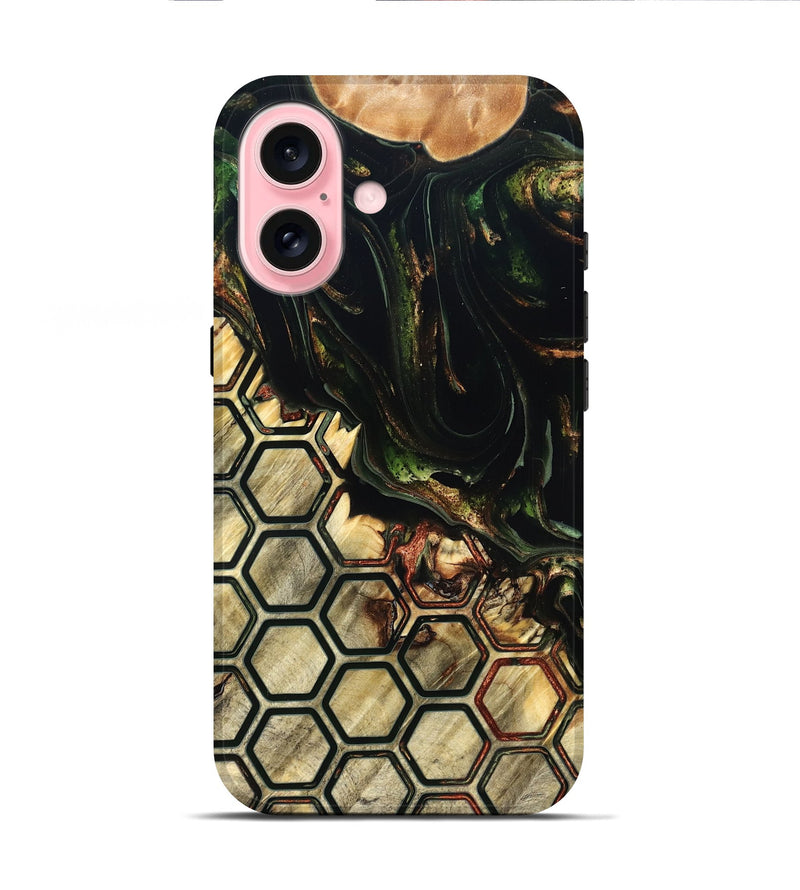 iPhone 16 Wood Live Edge Phone Case - Tamiko (Pattern, 822309)