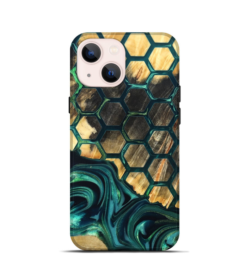 iPhone 13 mini Wood Live Edge Phone Case - Chaya (Pattern, 822310)