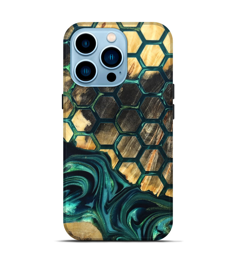 iPhone 14 Pro Wood Live Edge Phone Case - Chaya (Pattern, 822310)