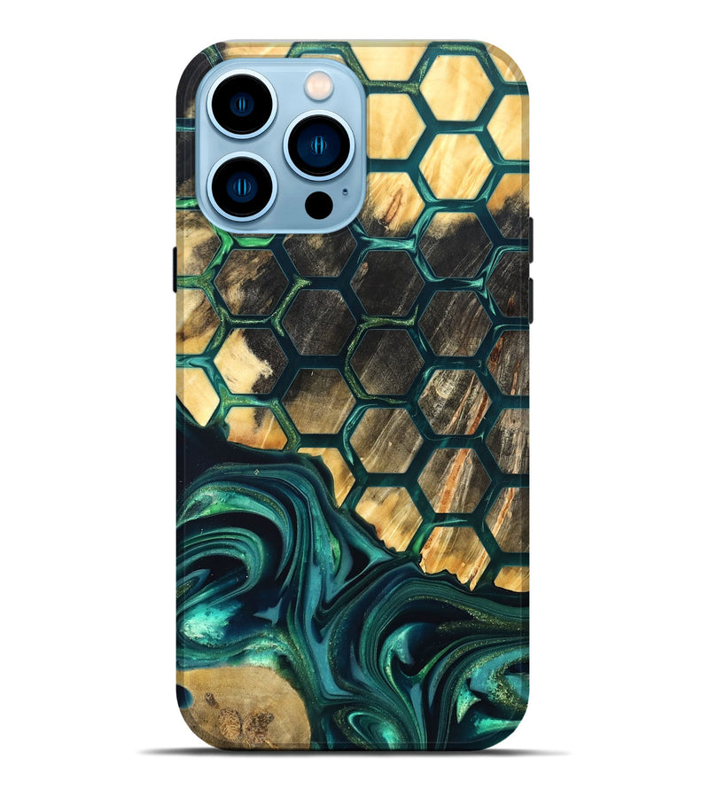 iPhone 14 Pro Max Wood Live Edge Phone Case - Chaya (Pattern, 822310)