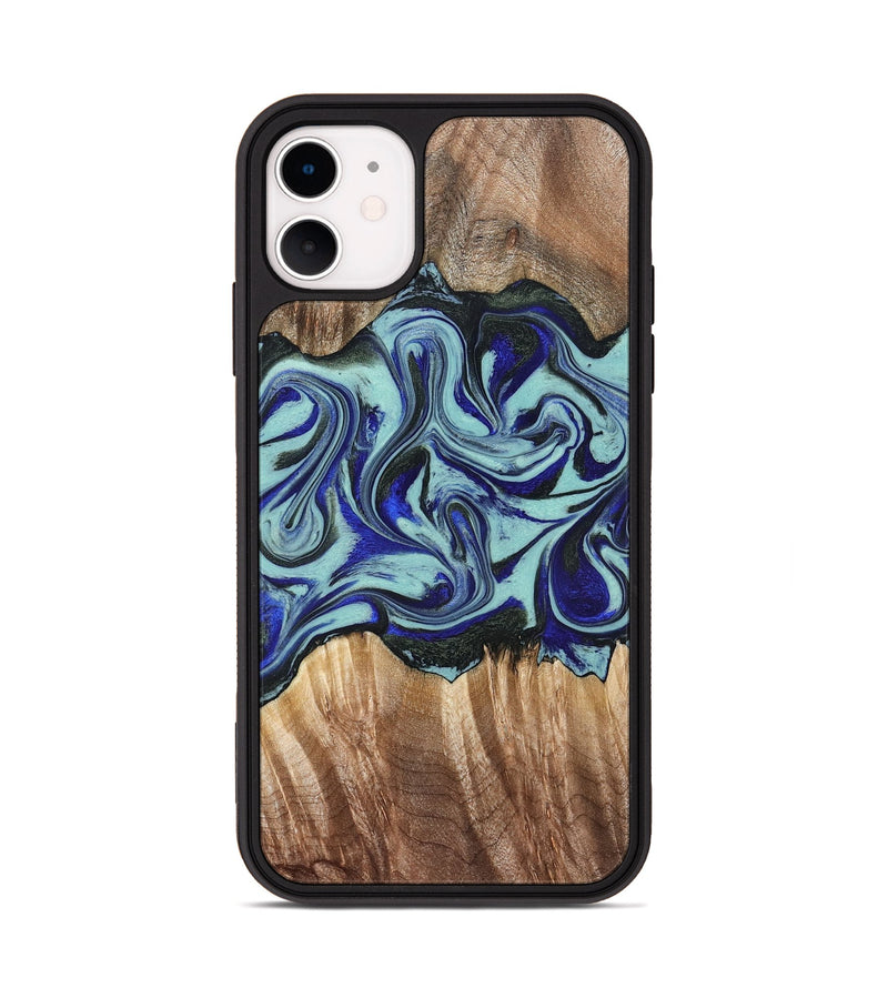 iPhone 11 Wood Phone Case - Idella (Green, 822319)