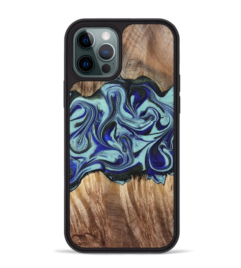 iPhone 12 Pro Max Wood Phone Case - Idella (Green, 822319)
