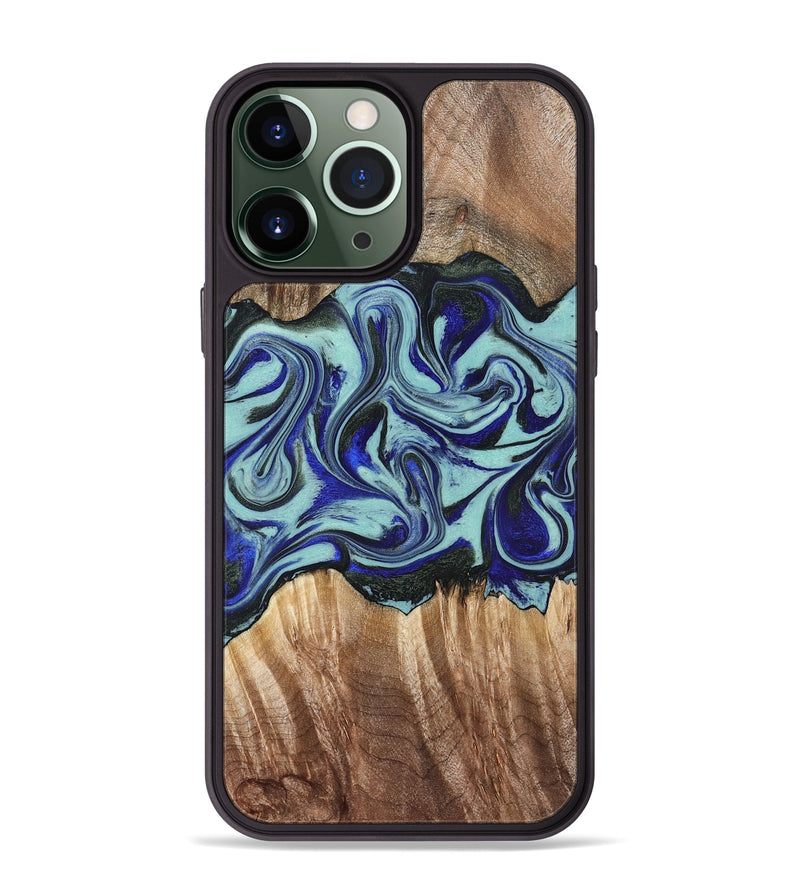 iPhone 13 Pro Max Wood Phone Case - Idella (Green, 822319)
