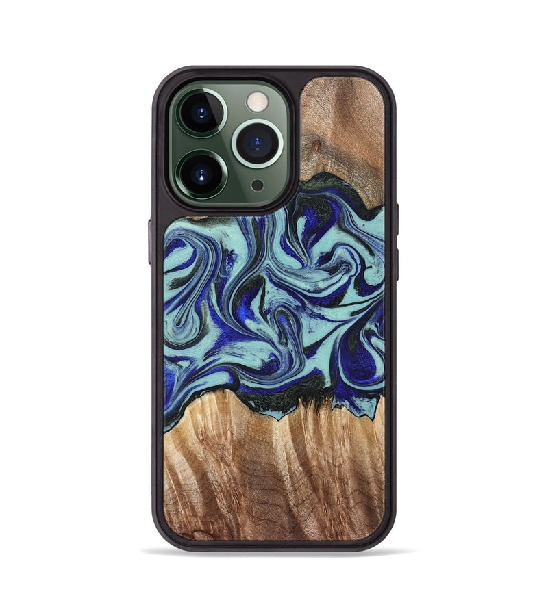 iPhone 13 Pro Wood Phone Case - Idella (Green, 822319)